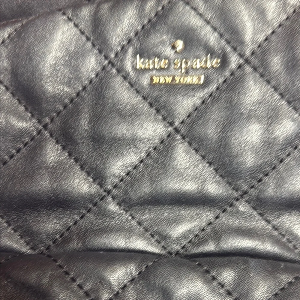 Kate Spade Black and Gold Quilted Backpack - Picture 2 of 11